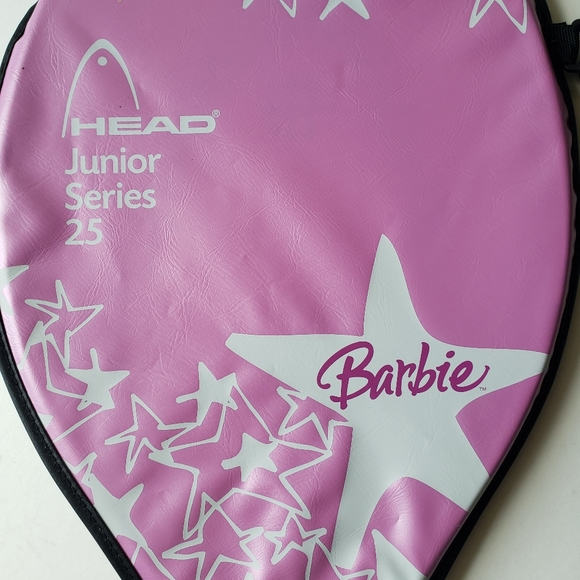 BARBIE HEAD JUNIOR SERIES 25 TENNIS RACQUET NWOT with Original Barbie Bag - Picture 2 of 10